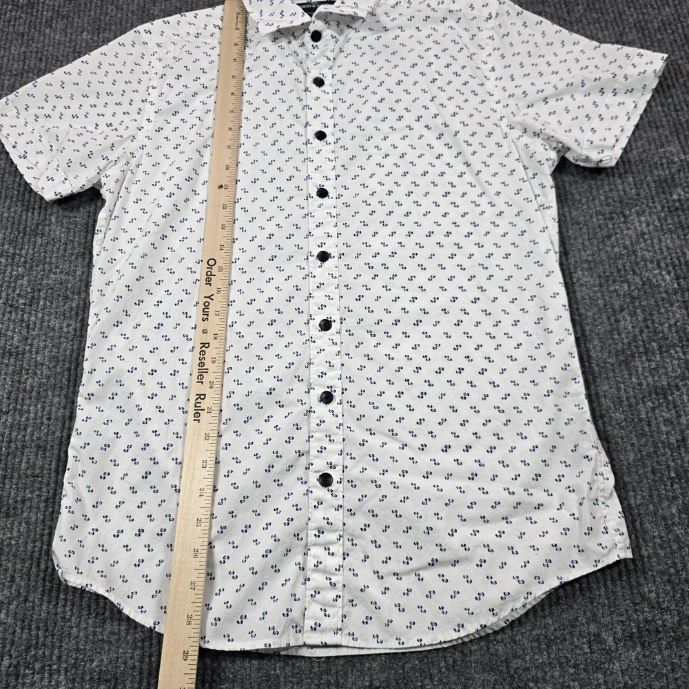 Rodd & Gunn Shirt Mens Small White Graphic Print Sports Fit Short Sleeve Cotton - Picture 4 of 7